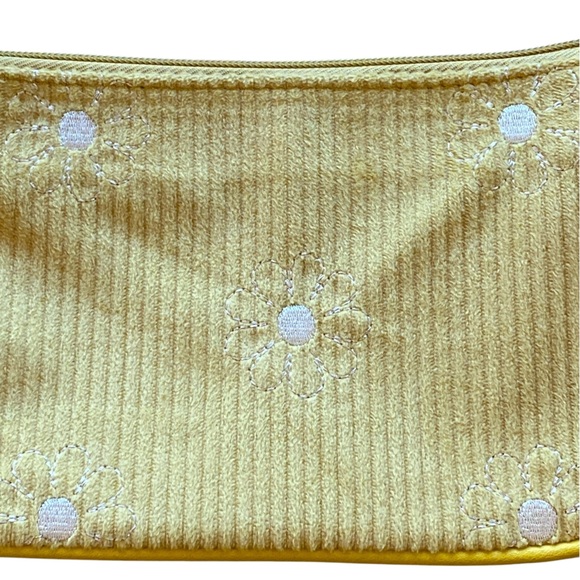 Art class Yellow Corduroy Embroidered Daisy Chain Bag Purse Excellent Condition! - Picture 3 of 6